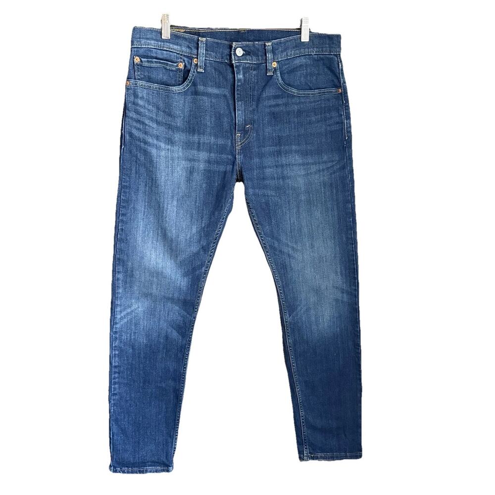Levi's 512 Slim Taper Jeans Men 34x32 Fits 34x29.5 Dark Wash Blue Denim Stretch